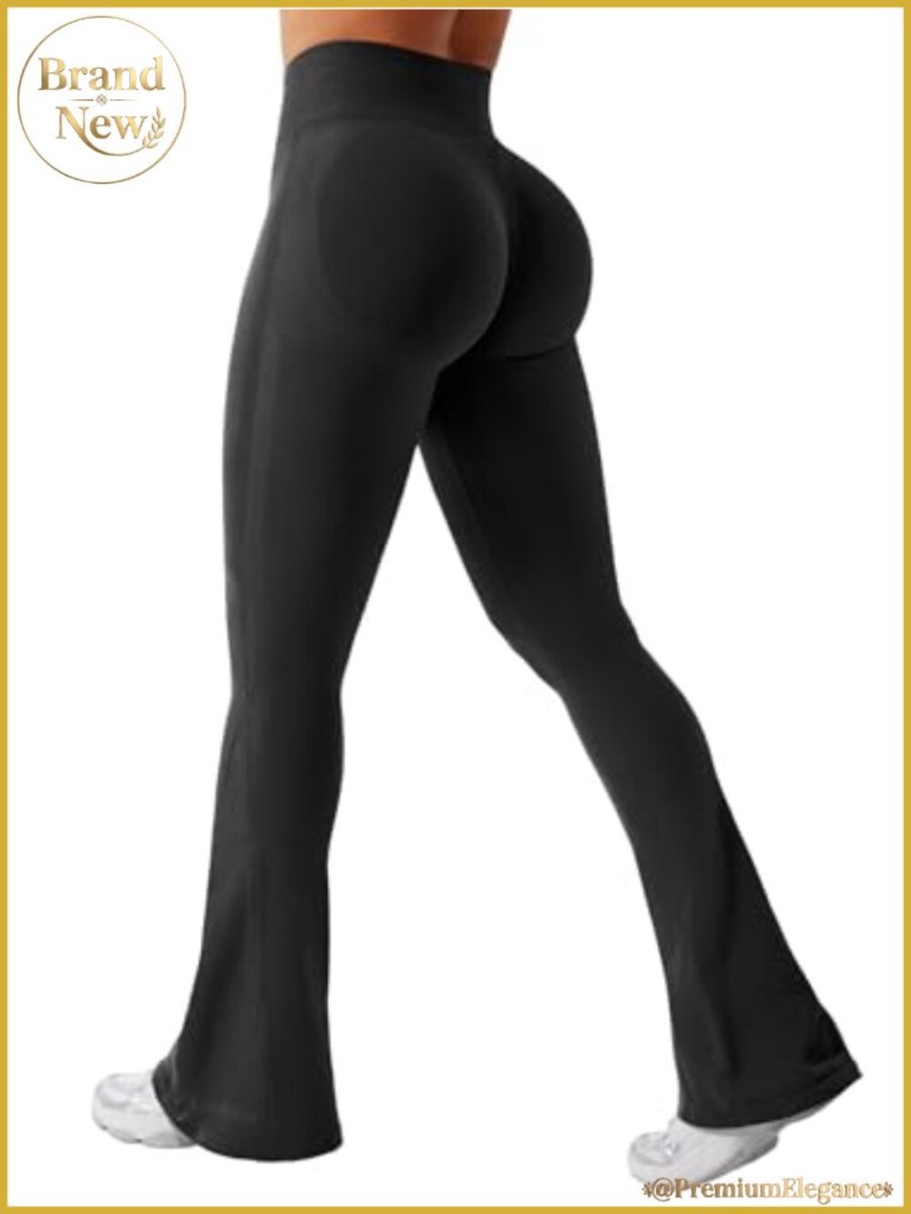 Mini Flare Seamless High Rise Leggings Workout Yoga Pants Booty Lift